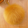 Professional supplier fox fur Pom Pom keychain